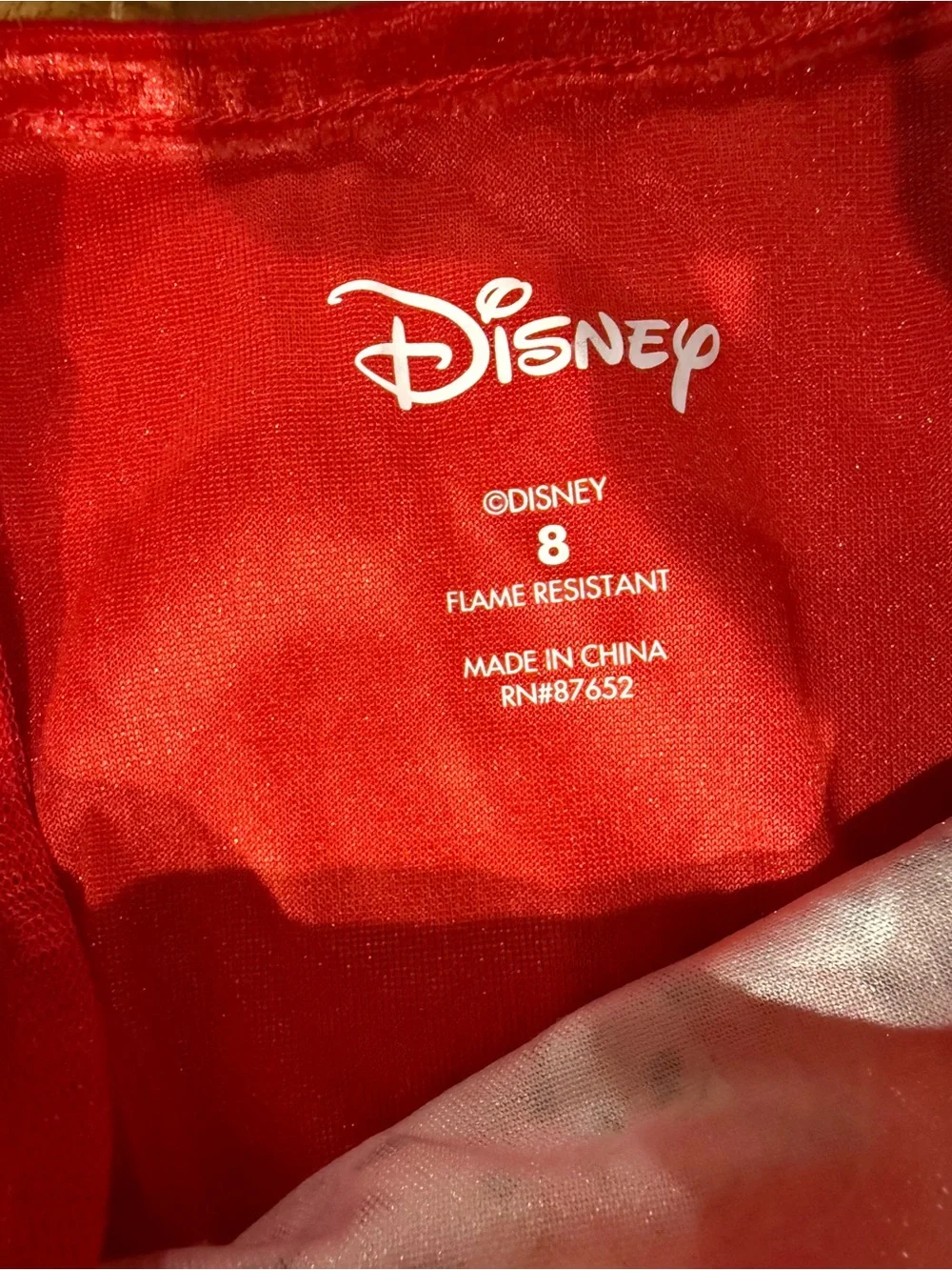 Disney Princess Holiday Snowflake Nightgown Size 8